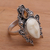 Citrine cocktail ring, 'Sleeping Princess' - Cow Bone and Citrine Cocktail Ring (image 2c) thumbail