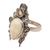 Citrine cocktail ring, 'Sleeping Princess' - Cow Bone and Citrine Cocktail Ring (image 2d) thumbail
