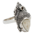 Citrine cocktail ring, 'Sleeping Prince' - Citrine and Cow Bone Silver Cocktail Ring (image 2c) thumbail
