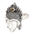 Citrine cocktail ring, 'Sleeping Prince' - Citrine and Cow Bone Silver Cocktail Ring (image 2d) thumbail