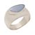 Men's opal ring, 'Loyal Love' - Men's Handcrafted Modern Opal and Silver Ring (image 2a) thumbail