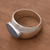 Men's opal ring, 'Loyal Love' - Men's Handcrafted Modern Opal and Silver Ring (image 2c) thumbail