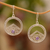 Amethyst dangle earrings, 'Balinese Moon' - Amethyst dangle earrings