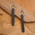 Ebony drop earrings, 'You' - Ebony drop earrings