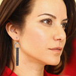 Ebony drop earrings, 'You' - Ebony drop earrings
