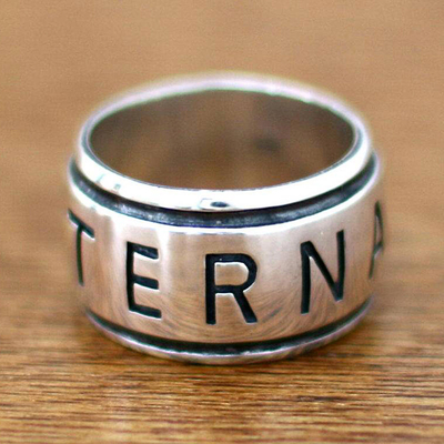 Men's sterling silver ring, 'Eternal' - Men's sterling silver ring