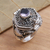 Amethyst locket ring, 'Secret Flame' - Amethyst and Sterling Silver Locket Ring (image 2) thumbail