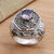Amethyst locket ring, 'Secret Flame' - Amethyst and Sterling Silver Locket Ring (image 2b) thumbail