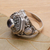 Amethyst locket ring, 'Secret Flame' - Amethyst and Sterling Silver Locket Ring (image 2c) thumbail