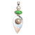 Colgante de perla cultivada y turquesa verde, 'Angel Voice' - Colgante de perla cultivada y turquesa verde
