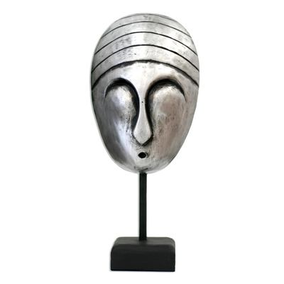 Wood mask, 'Contemporary Man' - Wood mask