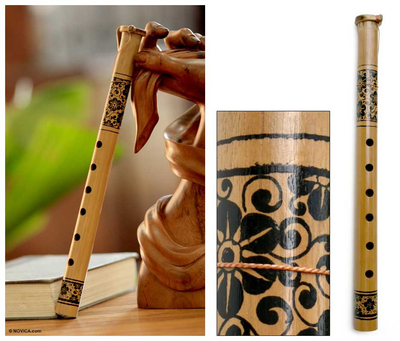 Bamboo flute, 'Floral Song' - Bamboo Flute Handmade in Indonesia