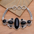 Onyx pendant bracelet, 'A Night to Remember' - Sterling Silver and Onyx Bracelet from Indonesia (image 2) thumbail