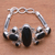 Onyx pendant bracelet, 'A Night to Remember' - Sterling Silver and Onyx Bracelet from Indonesia (image 2b) thumbail