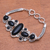 Onyx pendant bracelet, 'A Night to Remember' - Sterling Silver and Onyx Bracelet from Indonesia (image 2c) thumbail
