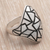 Men's sterling silver domed ring, 'Pyramidal Puzzle' - Men's sterling silver domed ring (image 2c) thumbail