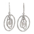 Cultured pearl dangle earrings, 'Oval Orbits' - Pearl dangle earrings (image 2a) thumbail