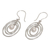 Cultured pearl dangle earrings, 'Oval Orbits' - Pearl dangle earrings (image 2d) thumbail