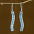Blue topaz dangle earrings, 'Curves' - Sterling Silver Blue Topaz Earrings