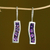 Amethyst drop earrings, 'Ribbon' - Amethyst and Sterling Silver Drop Earrings (image 2b) thumbail