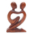 Wood sculpture, 'True Love' - Original Romantic Wood Sculpture (image 2a) thumbail