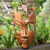 Wood mask, 'Lover' - Modern Wood Mask from Indonesia (image 2) thumbail