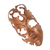 Wood mask, 'Lover' - Modern Wood Mask from Indonesia (image 2b) thumbail