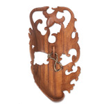 Wood mask, 'Lover' - Modern Wood Mask from Indonesia