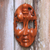 Wood mask, 'Joy and Sorrow' - Unique Modern Wood Mask (image 2) thumbail