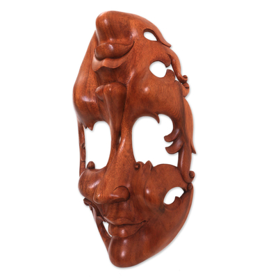 Máscara de madera - Máscara de madera moderna única
