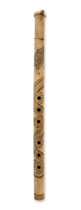 Bambusflöte, 'weißes Drachenlied' - handgefertigte Bambusflöte