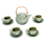 Ceramic tea set, 'Rainforest Cheer' - Ceramic tea set thumbail