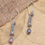 Garnet dangle earrings, 'Bali Birthright' - Sterling Silver Garnet Dangle Earrings thumbail