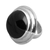 Onyx cocktail ring, 'Java Eclipse' - Round Onyx and Silver Cocktail Ring (image 2a) thumbail