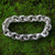 Men's sterling silver link bracelet, 'Inseparable' - Men's Sterling Silver Link Bracelet