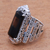 Smoky quartz cocktail ring, 'Levels of Life' - Sterling Silver and Smoky Quartz Cocktail Ring (image 2d) thumbail