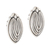 Sterling silver button earrings, 'Scarab' - Sterling silver button earrings thumbail