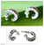 Sterling silver half hoop earrings, 'Artistry' - Sterling Silver Half Hoop Earrings from Indonesia (image 2) thumbail