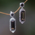 Smoky quartz dangle earrings, 'Paradise Lantern' - Smoky Quartz and Sterling Silver Dangle Earrings (image 2) thumbail