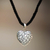 Sterling silver pendant necklace, 'My Loving Heart' - Indonesian Heart Shaped Sterling Silver Pendant Necklace thumbail