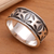 Men's sterling silver band ring, 'Positive' - Men's Sterling Silver Cross Ring (image 2) thumbail