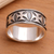 Men's sterling silver band ring, 'Positive' - Men's Sterling Silver Cross Ring (image 2b) thumbail