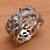 Men's sterling silver band ring, 'Monkey Business' - Men's Hand Crafted Sterling Silver Band Ring (image 2c) thumbail