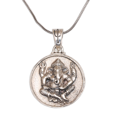 Collar colgante de plata esterlina - Collar colgante hindú de plata esterlina