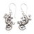 Sterling silver dangle earrings, 'Gecko Shuffle' - Sterling Silver Lizard Earrings (image 2a) thumbail