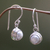 Cultured pearl dangle earrings, 'Full Moon' - Sterling Silver and Pearl Dangle Earrings (image 2c) thumbail