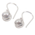 Cultured pearl dangle earrings, 'White Full Moon' - Sterling Silver and Pearl Dangle Earrings (image 2e) thumbail