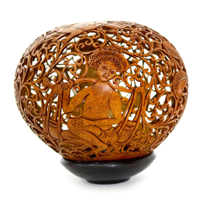 Skulptur aus Kokosnussschalen - Kulturelle Skulptur aus Kokosnussschalen aus fairem Handel