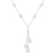 Pearl Y necklace, 'Moonlit Dancer' - Artisan Crafted Sterling Silver and Pearls Y Necklace thumbail