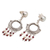 Pearl and garnet chandelier earrings, 'Mutual Harmony' - Sterling Silver and Pearl Chandelier Earrings (image 2c) thumbail